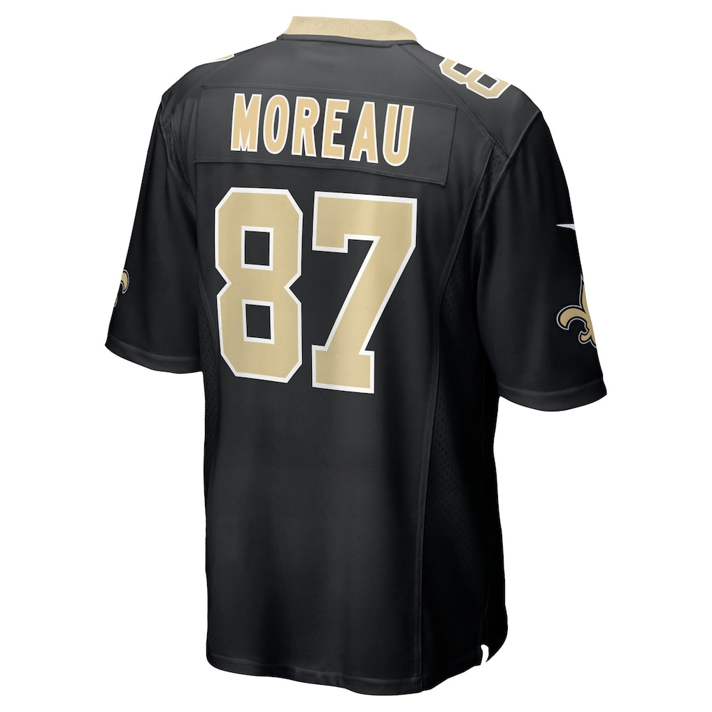 Davalo NO.Saints #87 Foster Moreau Black Game Jersey