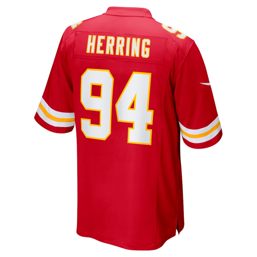 Davalo KC.Chiefs #94 Malik Herring Red Team Game Player Jersey