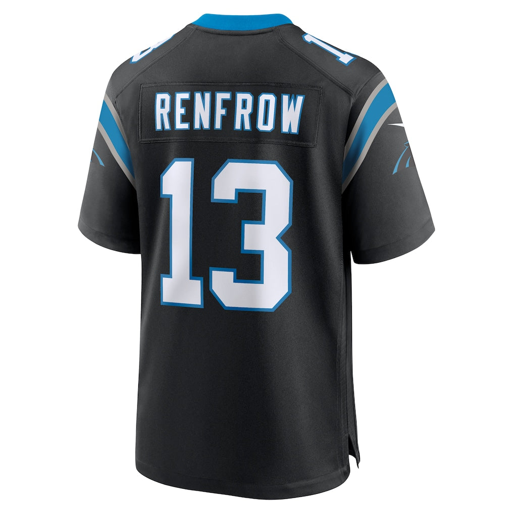 Davalo C.Panthers #13 Hunter Renfrow Black Team Game Jersey
