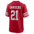Davalo SF.49ers #21 Deion Sanders Scarlet Team Retired Player Game Jersey
