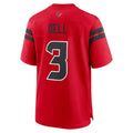 Davalo H.Texans #3 Tank Dell Red Alternate Game Jersey