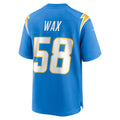 Davalo LA.Chargers #58 Marlowe Wax Powder Blue Team Game Jersey