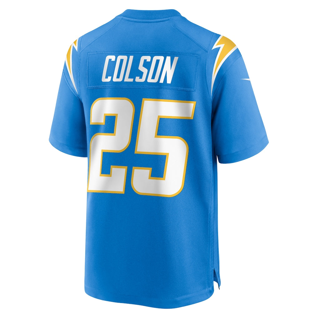 Davalo LA.Chargers #25 Junior Colson Powder Blue Team Game Jersey