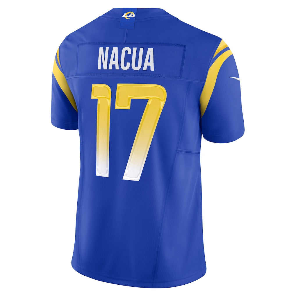 Davalo LA.Rams #17 Puka Nacua Royal Vapor F.U.S.E. Limited Jersey
