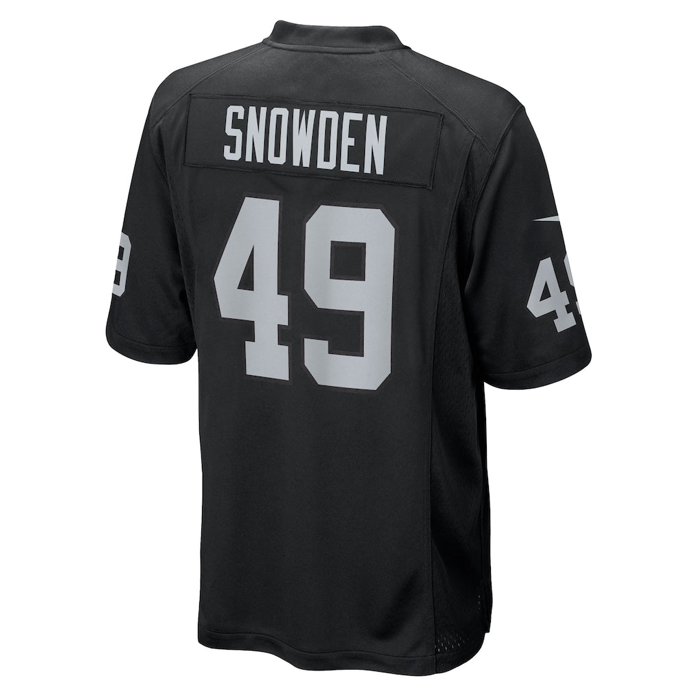 Davalo LV.Raiders #49 Charles Snowden Black Team Game Jersey