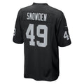 Davalo LV.Raiders #49 Charles Snowden Black Team Game Jersey