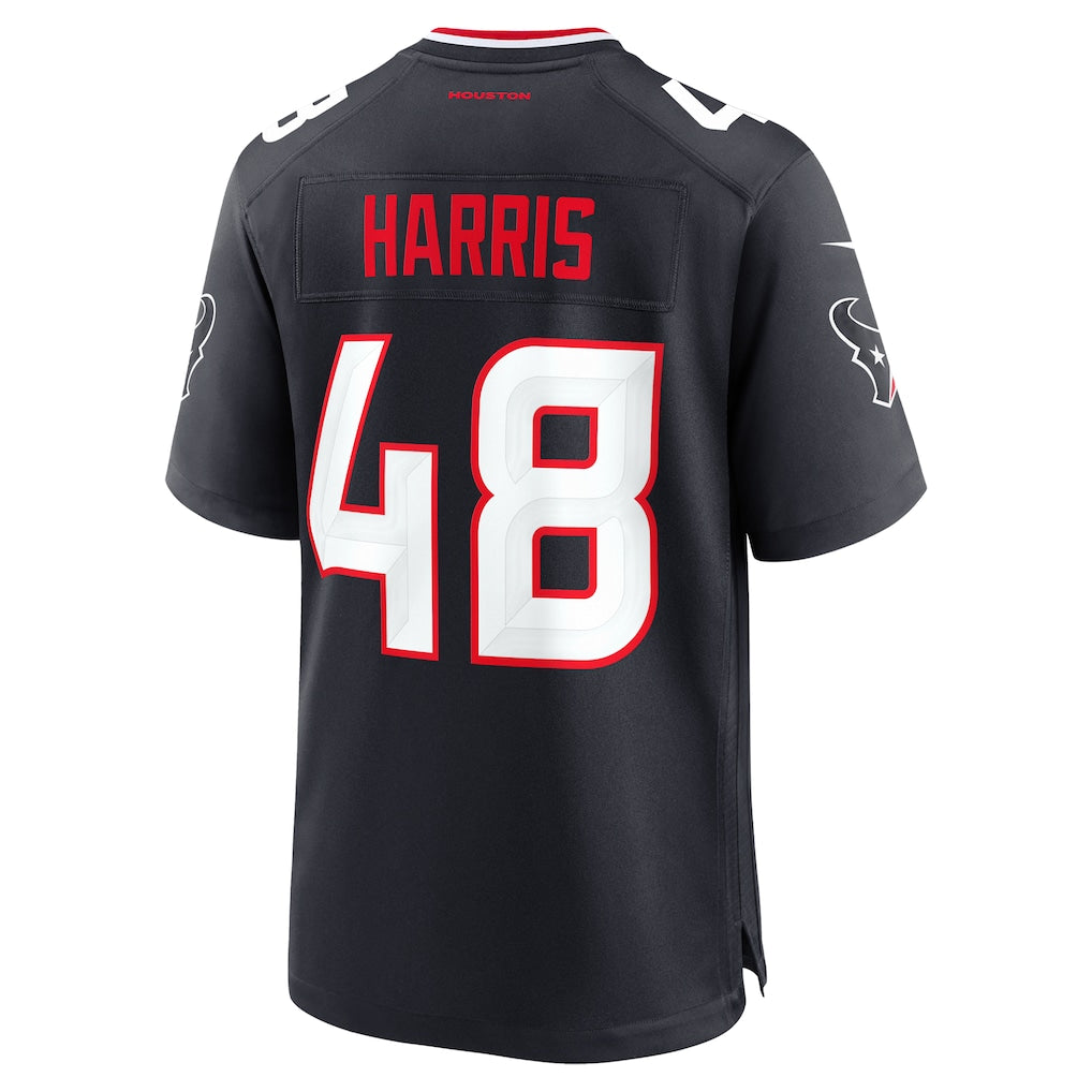 Davalo H.Texans #48 Christian Harris Navy Team Game Jersey