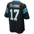 Davalo C.Panthers #17 Jake Delhomme Black Game Retired Player Jersey