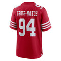 Davalo SF.49ers #94 Yetur Gross-Matos Scarlet Team Game Jersey