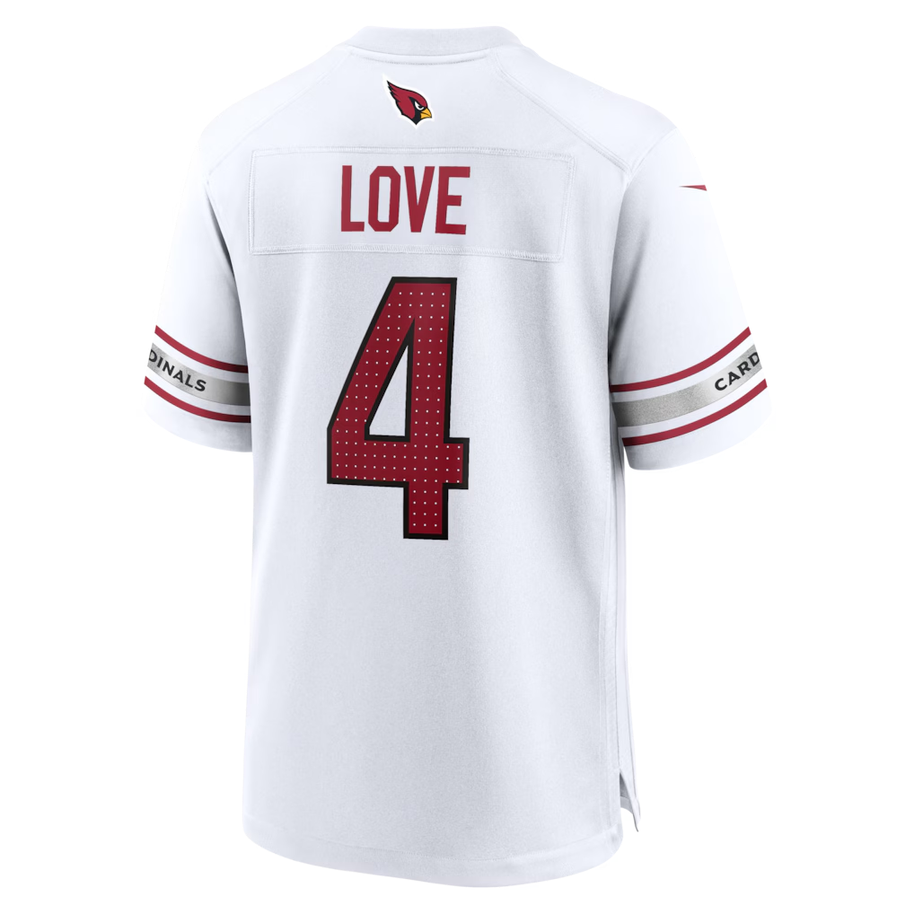 Davalo A.Cardinals #4 Jeremiyah Love White Game Player Stitched Jerseys