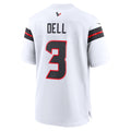Davalo H.Texans #3 Tank Dell White Game Jersey