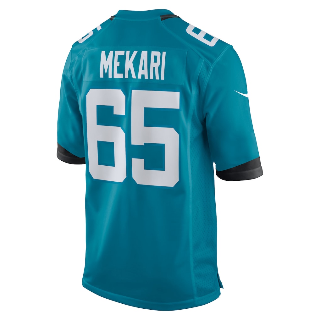 Davalo J.Jaguars #65 Patrick Mekari Teal Team Game Jersey
