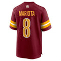 Davalo W.Commanders #8 Marcus Mariota Burgundy Team Game Jersey