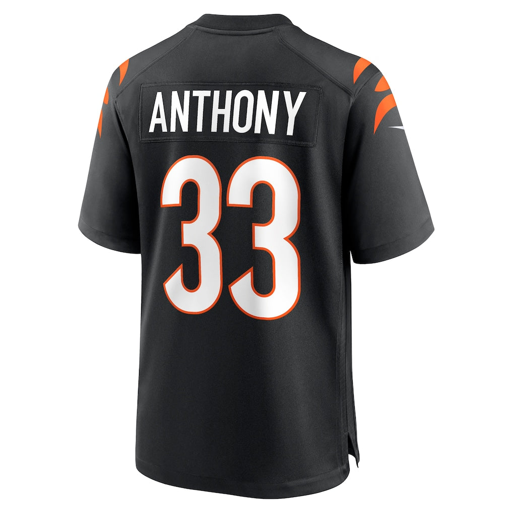 Davalo C.Bengals #33 Daijahn Anthony Black Game Jersey