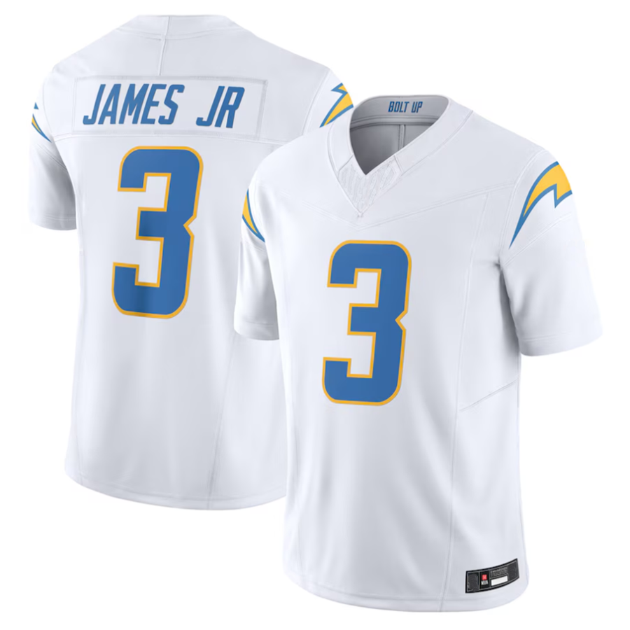 Davalo #3 Derwin James Jr. Player LA.Chargers Vapor F.U.S.E. Limited Stitched Jerseys - White