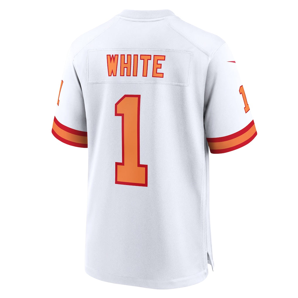 Davalo TB.Buccaneers #1 Rachaad White White 50th Season Game Jersey