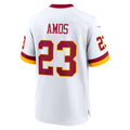 Davalo W.Commanders #23 Trey Amos White Game Super Bowl Era Jersey