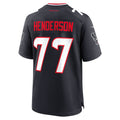 Davalo H.Texans #77 LaDarius Henderson Navy Team Game Jersey