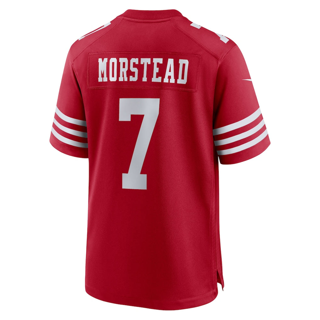 Davalo SF.49ers #7 Thomas Morstead Scarlet Team Game Jersey