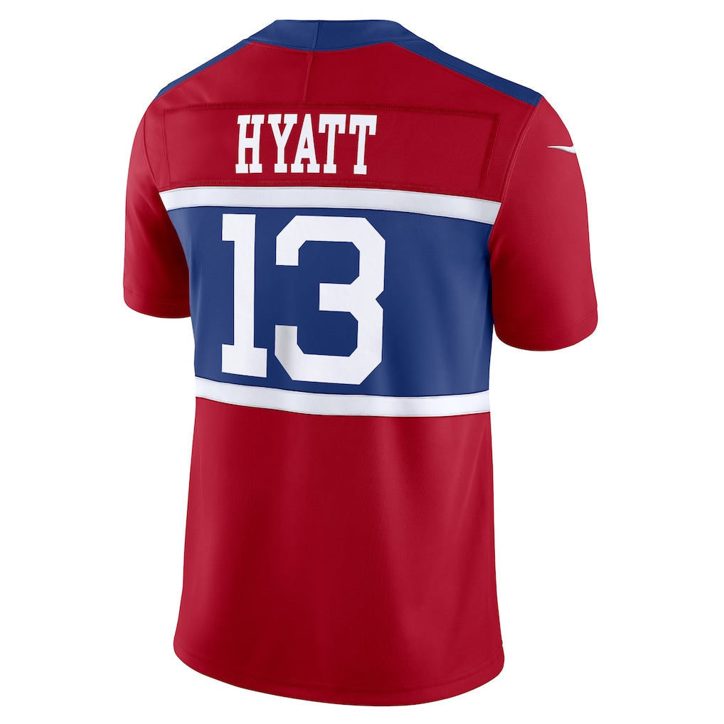 Davalo NY.Giants #13 Jalin Hyatt Century Red Alternate Vapor F.U.S.E. Limited Jersey