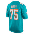 Davalo M.Dolphins #75 Greg Little Aqua Game Jersey