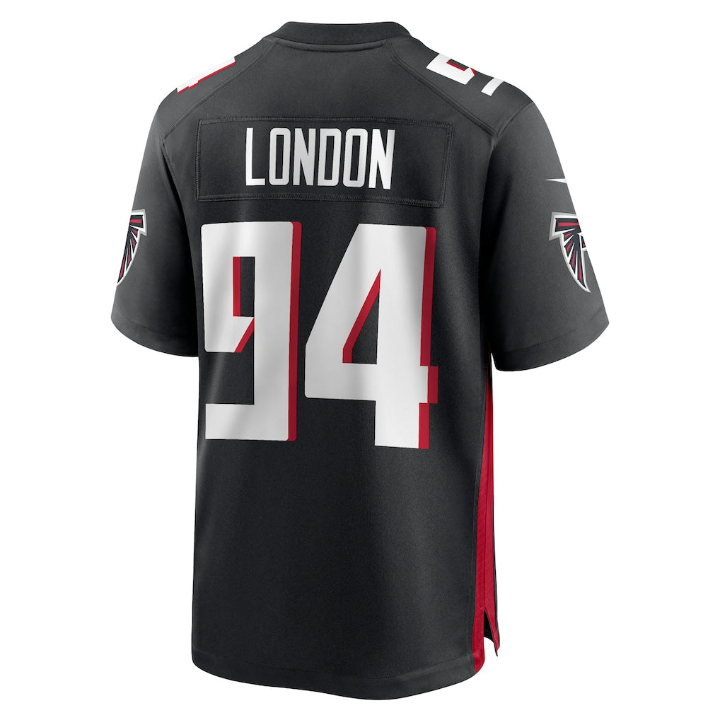 Davalo A.Falcons #94 LaCale London Black Team Game Jersey
