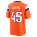 Davalo D.Broncos #45 Nate Adkins Orange Team Game Jersey