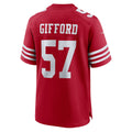 Davalo SF.49ers #57 Luke Gifford Scarlet Team Game Jersey