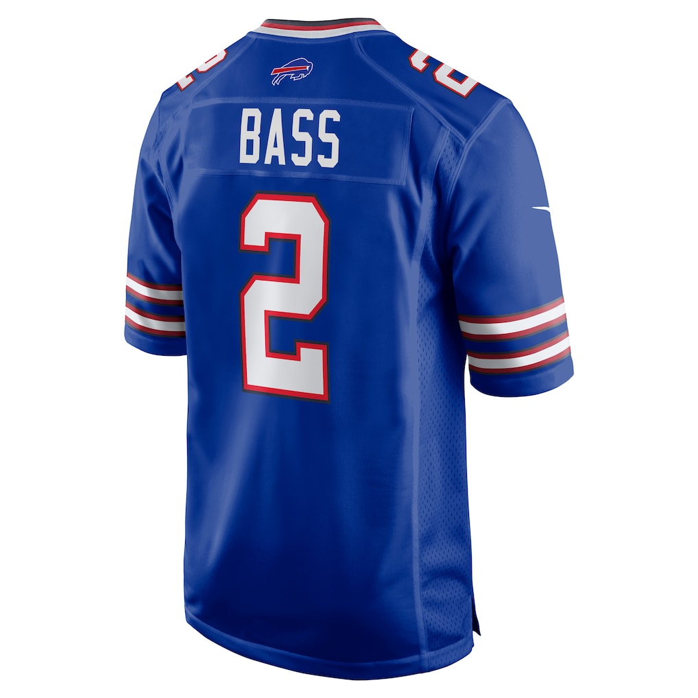 Davalo B.Bills #2 Tyler Bass Royal Game Player Jersey