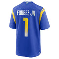 Davalo LA.Rams #1 Emmanuel Forbes Jr. Royal Team Game Jersey