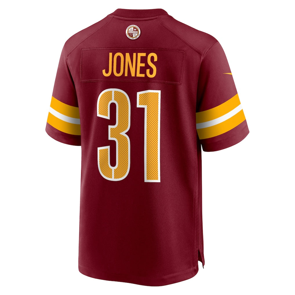Davalo W.Commanders #31 Jonathan Jones Burgundy Team Game Jersey