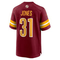Davalo W.Commanders #31 Jonathan Jones Burgundy Team Game Jersey