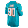 Davalo M.Dolphins #90 Kenneth Grant Aqua 2025 NFL Draft First Round Pick Game Jersey
