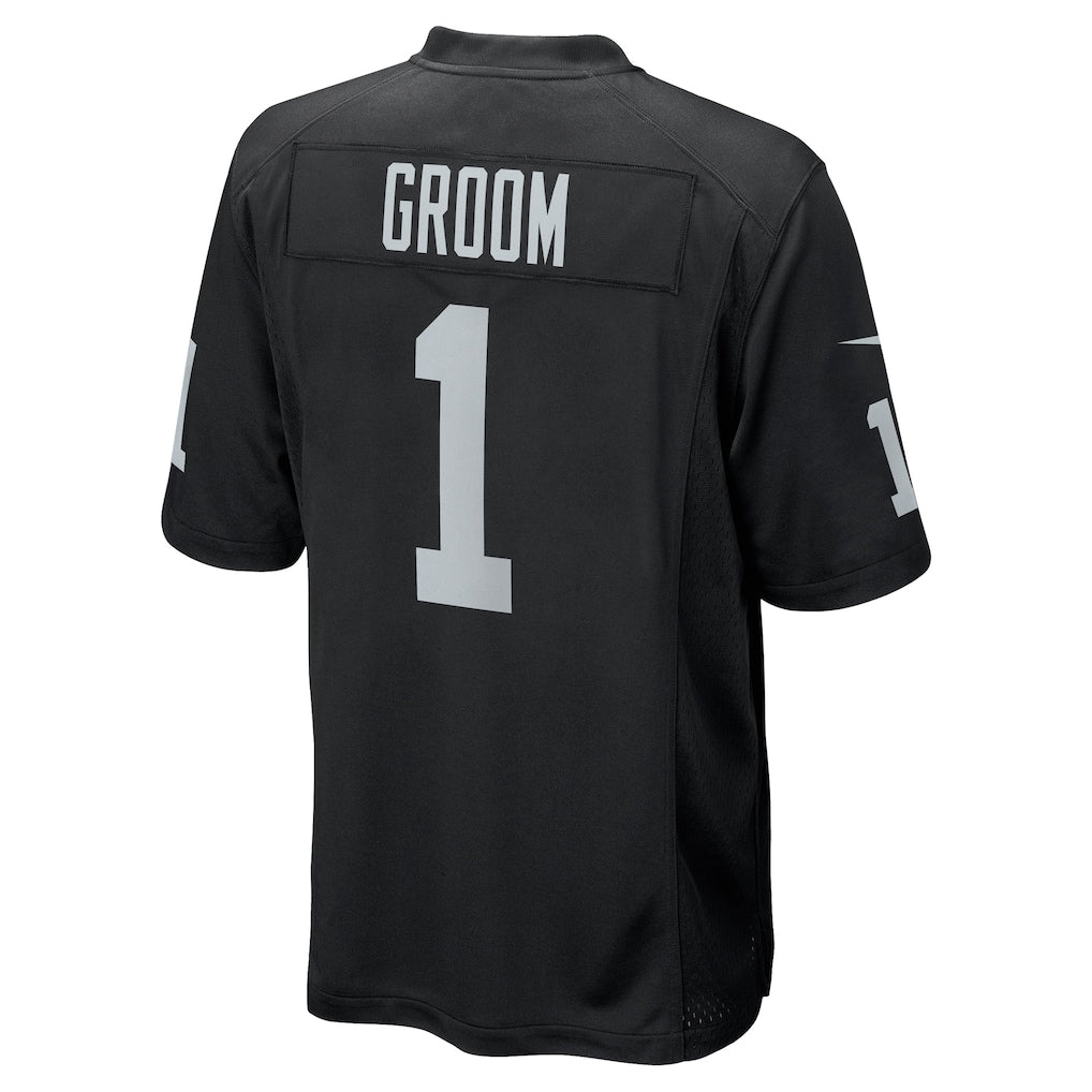 Davalo LV.Raiders #1 Groom Black Game Jersey