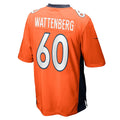 Davalo D.Broncos #60 Luke Wattenberg Orange Game Player Jersey