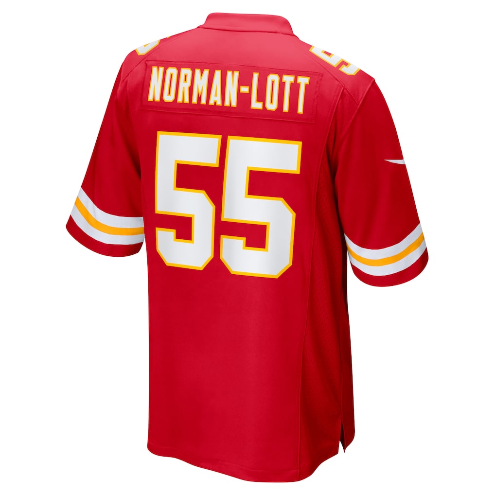 Davalo KC.Chiefs #55 Omarr Norman-Lott Red Team Game Jersey