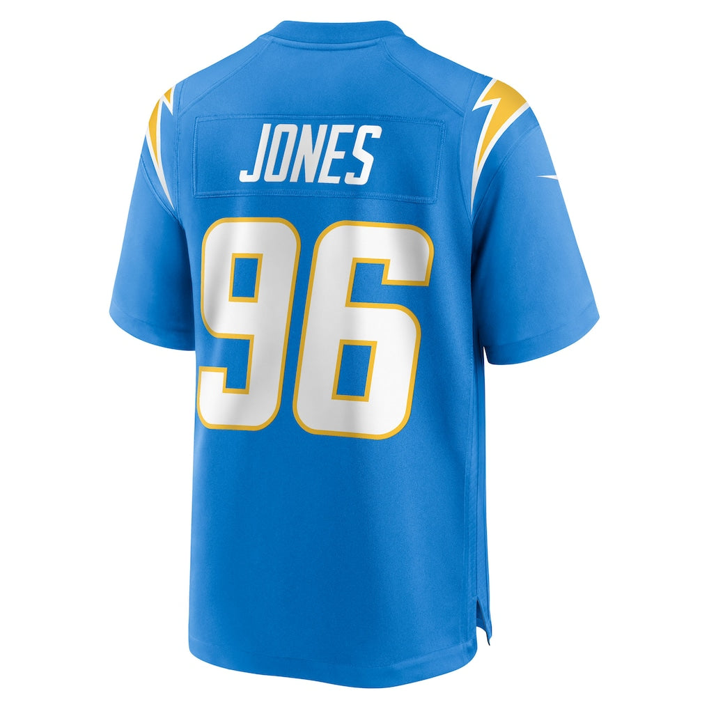 Davalo LA.Chargers #96 Naquan Jones Powder Blue Team Game Jersey