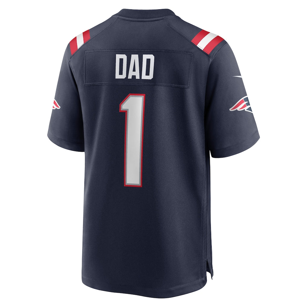 Davalo NE.Patriots #1 Dad Navy Game Jersey