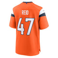 Davalo D.Broncos #47 Karene Reid Orange Team Game Jersey