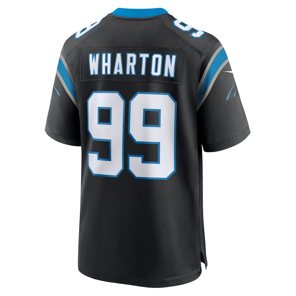 Davalo C.Panthers #99 Tershawn Wharton Black Team Game Jersey