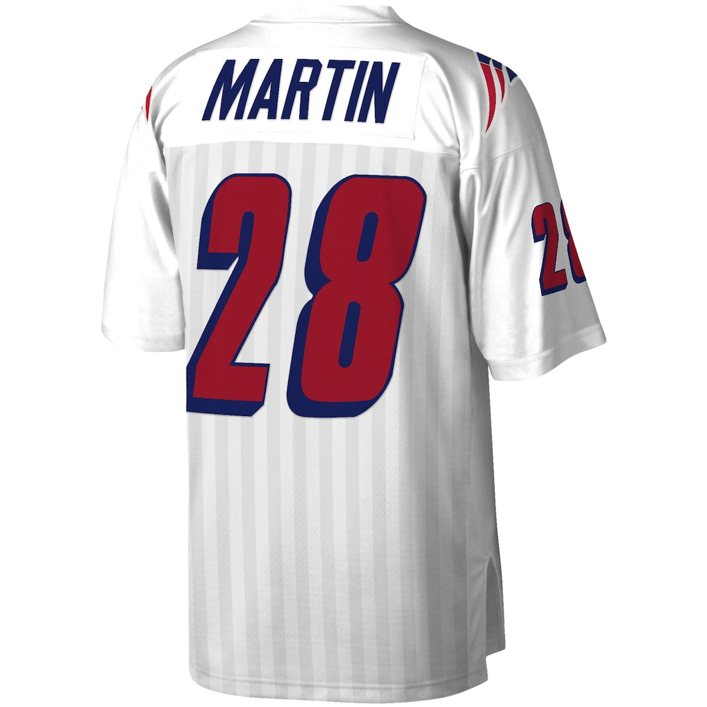 Davalo NE.Patriots #28 Curtis Martin Mitchell & Ness White Legacy Replica Jersey