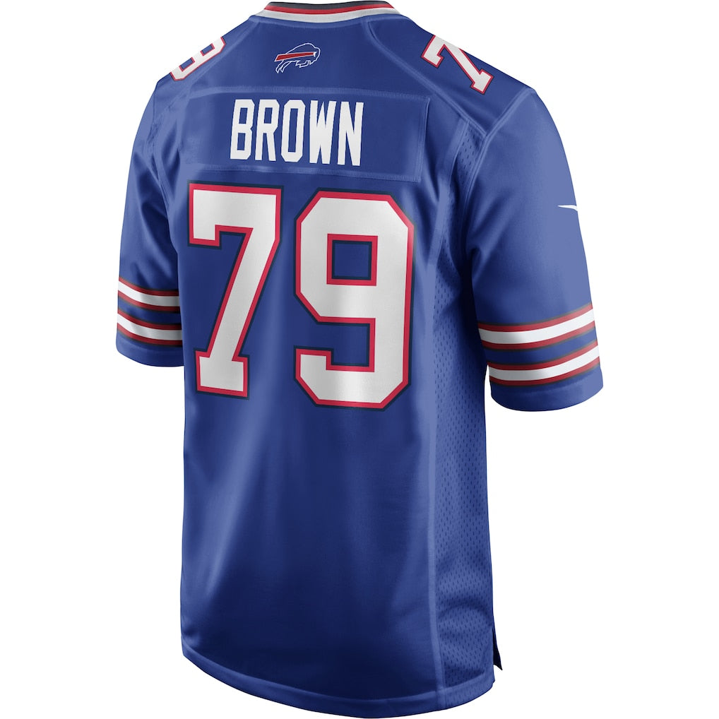 Davalo B.Bills #79 Ruben Brown Royal Game Retired Player Jersey