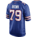 Davalo B.Bills #79 Ruben Brown Royal Game Retired Player Jersey