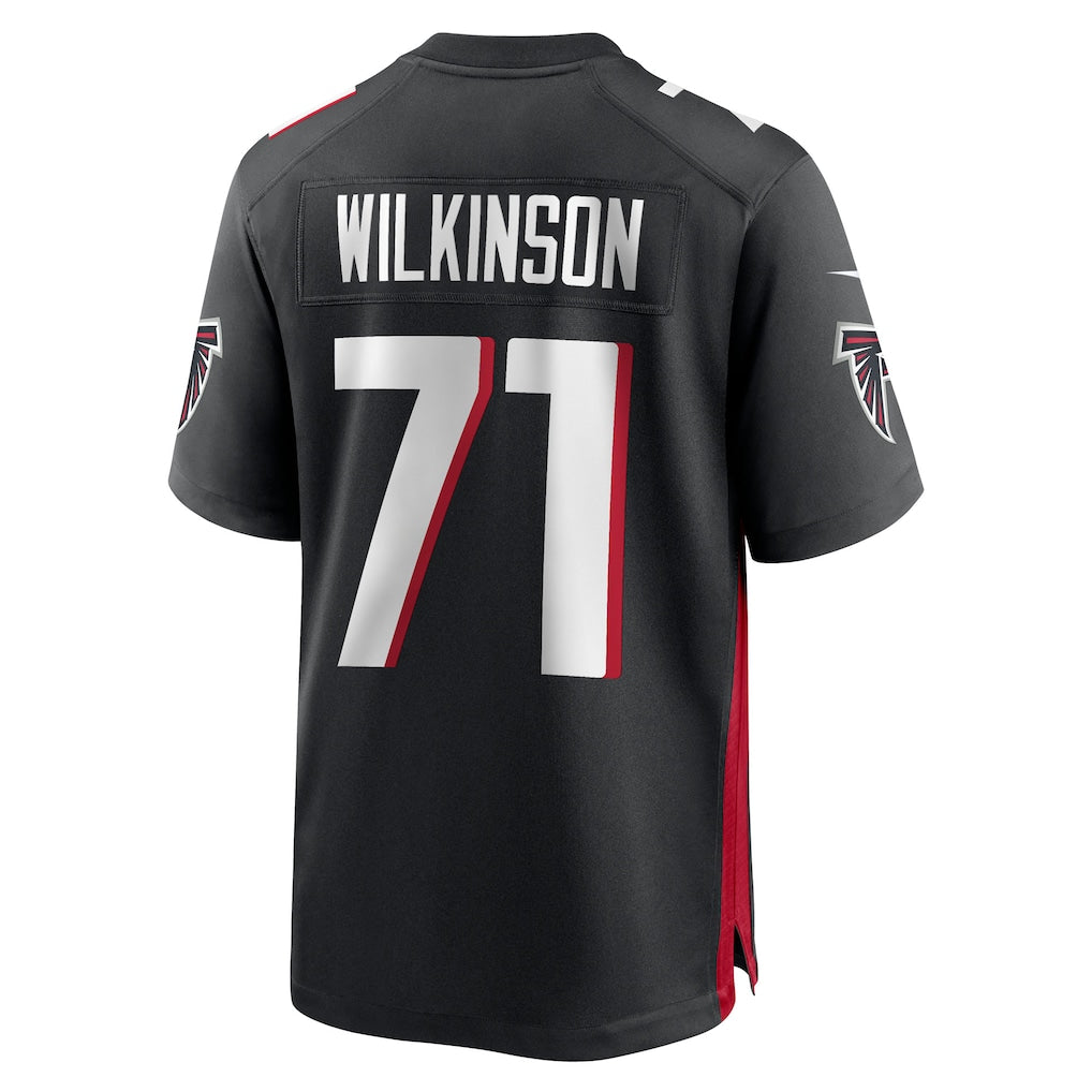 Davalo A.Falcons #71 Elijah Wilkinson Black Team Game Jersey