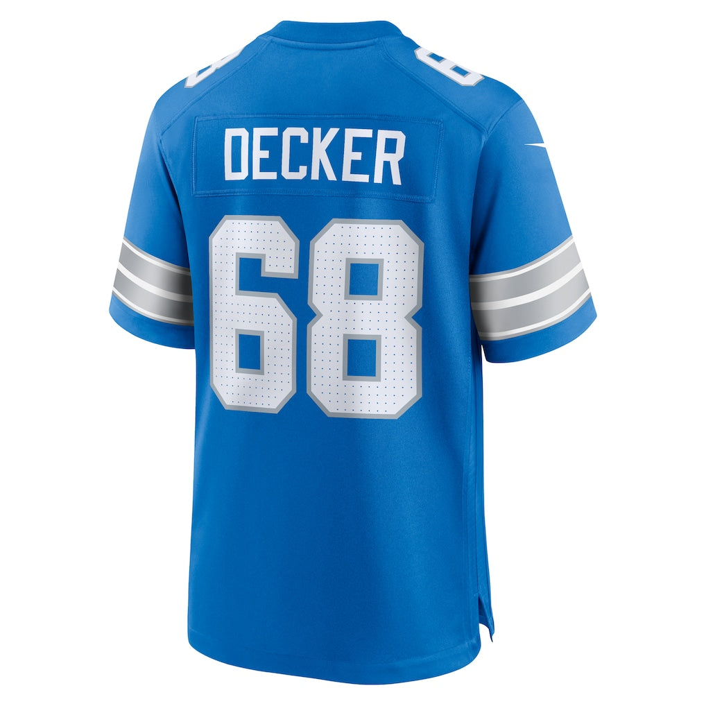 Davalo D.Lions #68 Taylor Decker Blue Team Game Jersey