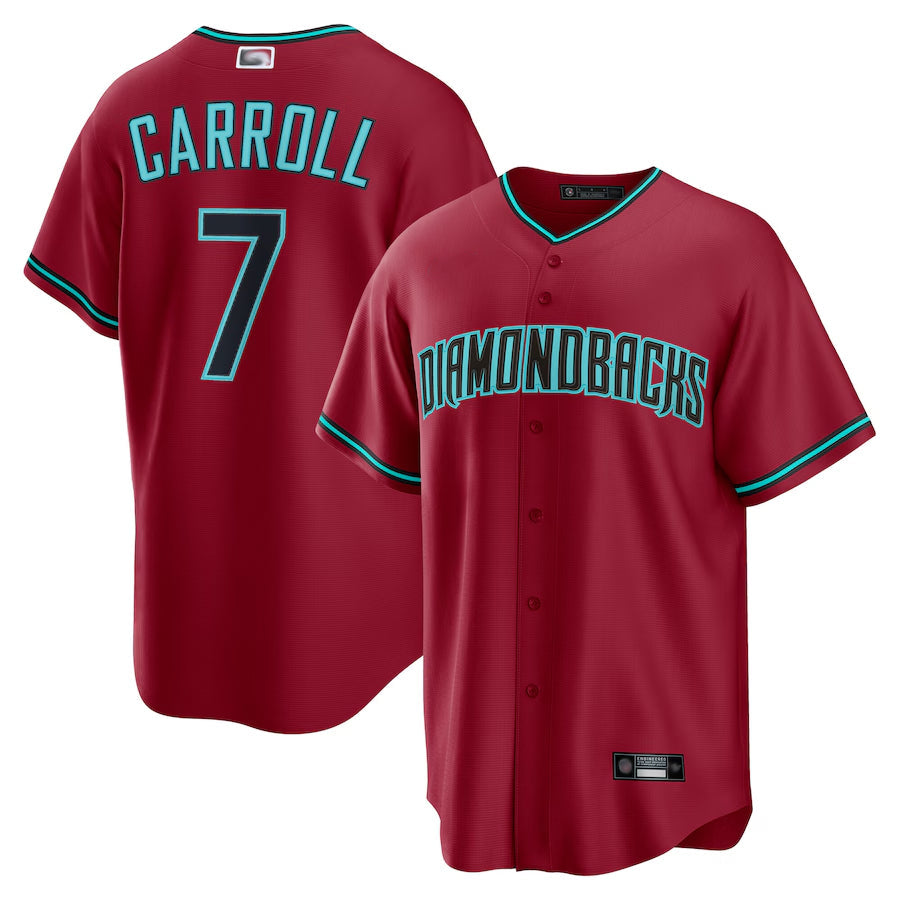 Davalo A.Diamondbacks #7 Corbin Carroll Player Red Home Replica Personalized Stitched Jerseys