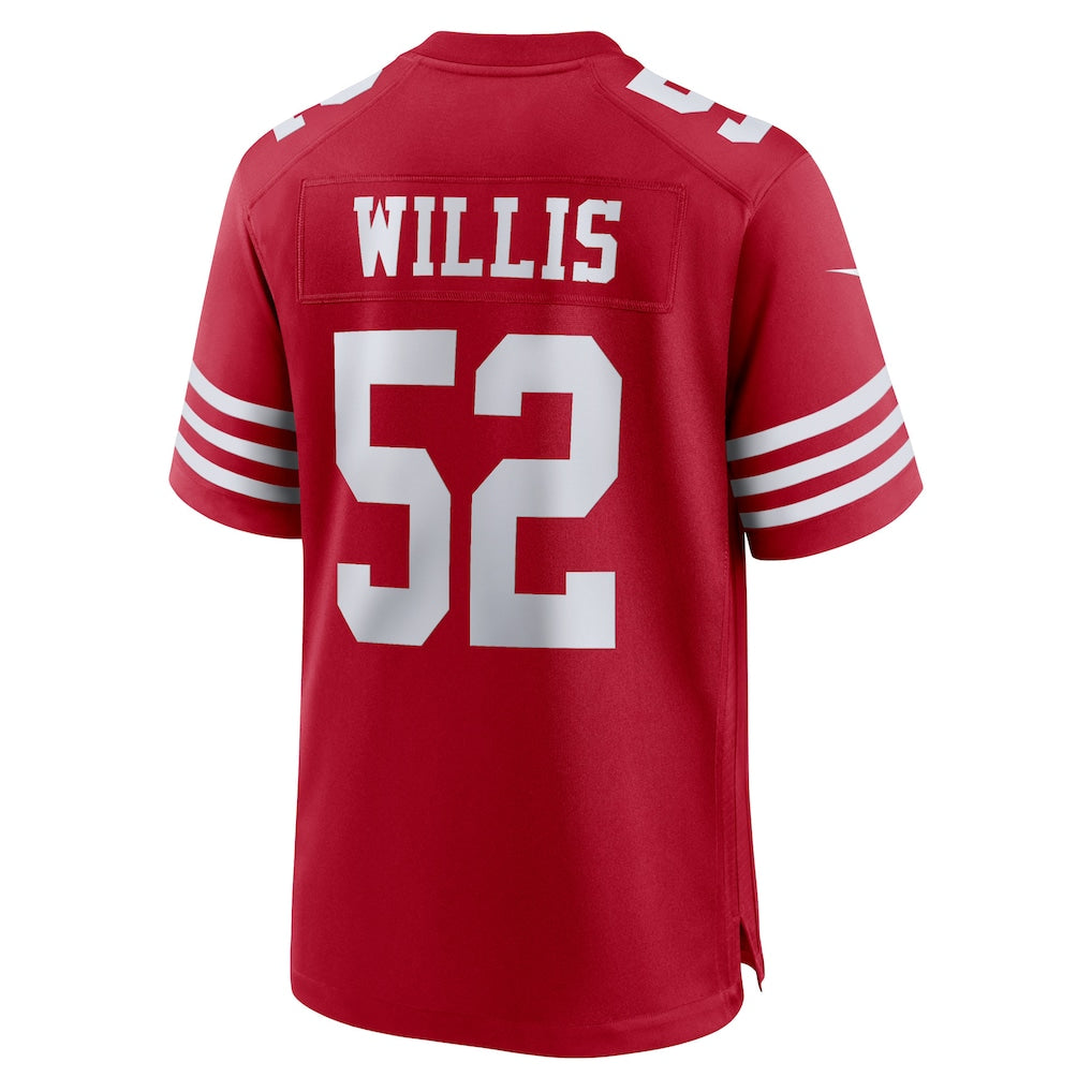 Davalo SF.49ers #52 Patrick Willis Scarlet Retired Player Game Jersey