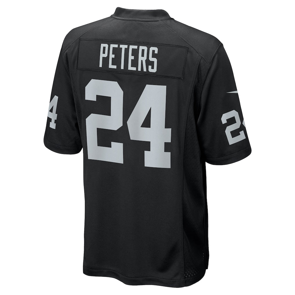 Davalo LV.Raiders #24 Marcus Peters Black Team Game Jersey
