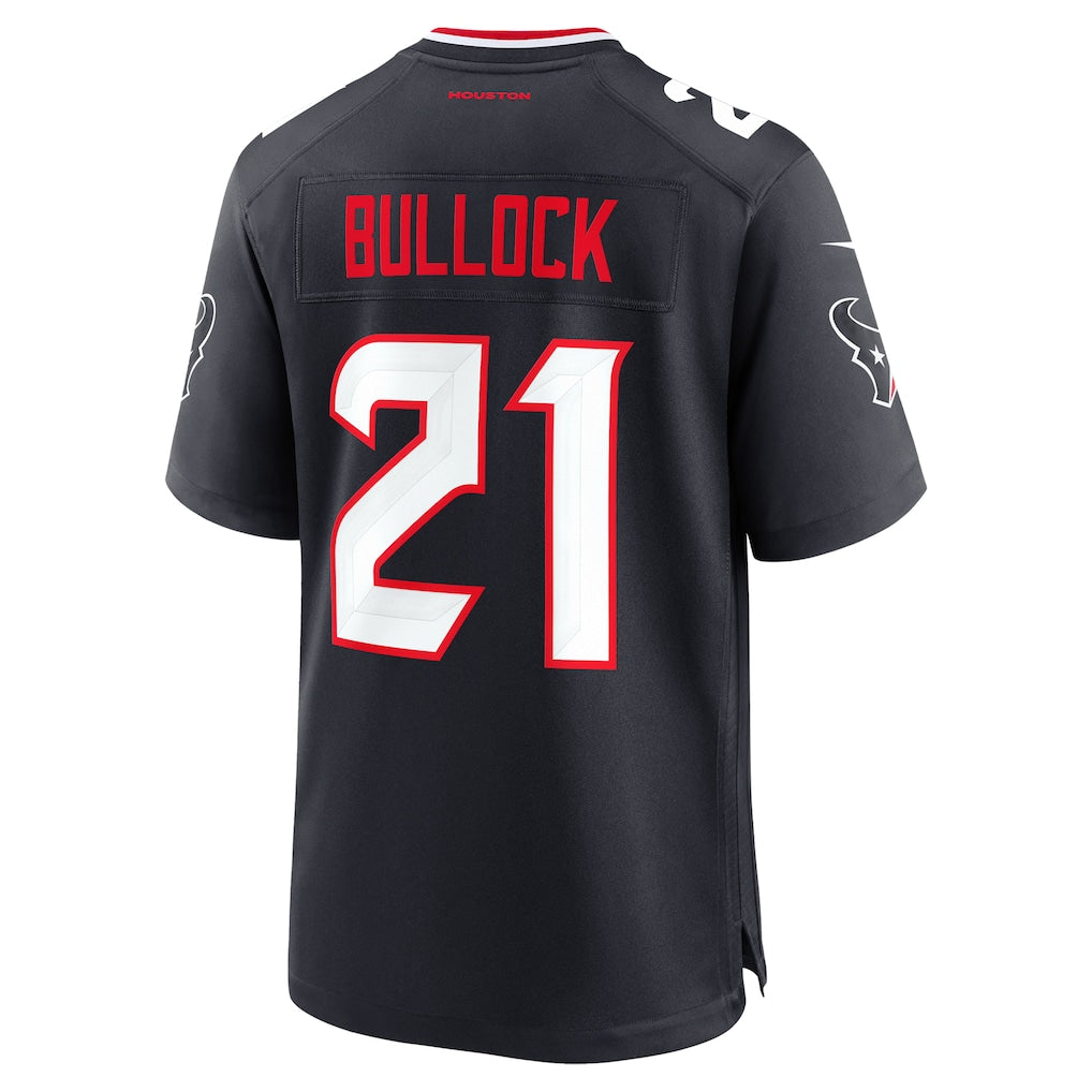 Davalo H.Texans #21 Calen Bullock Navy Team Game Jersey
