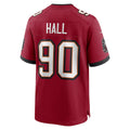 Davalo TB.Buccaneers #90 Logan Hall Red Game Player Jersey